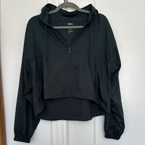 Girlfriend Collective Black Oversized Cropped Jacket